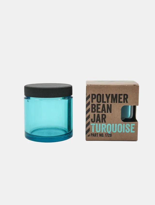 Comandante Bean Jar Polymère bocal à grains turquoise incassable